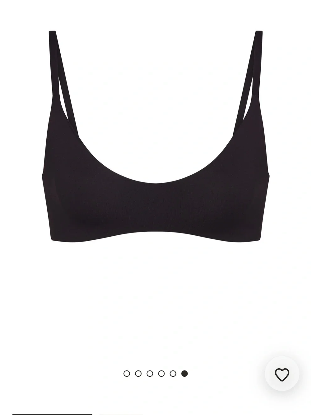 NikeSKIMS Matte Micro Scoop Bra - Obsidian